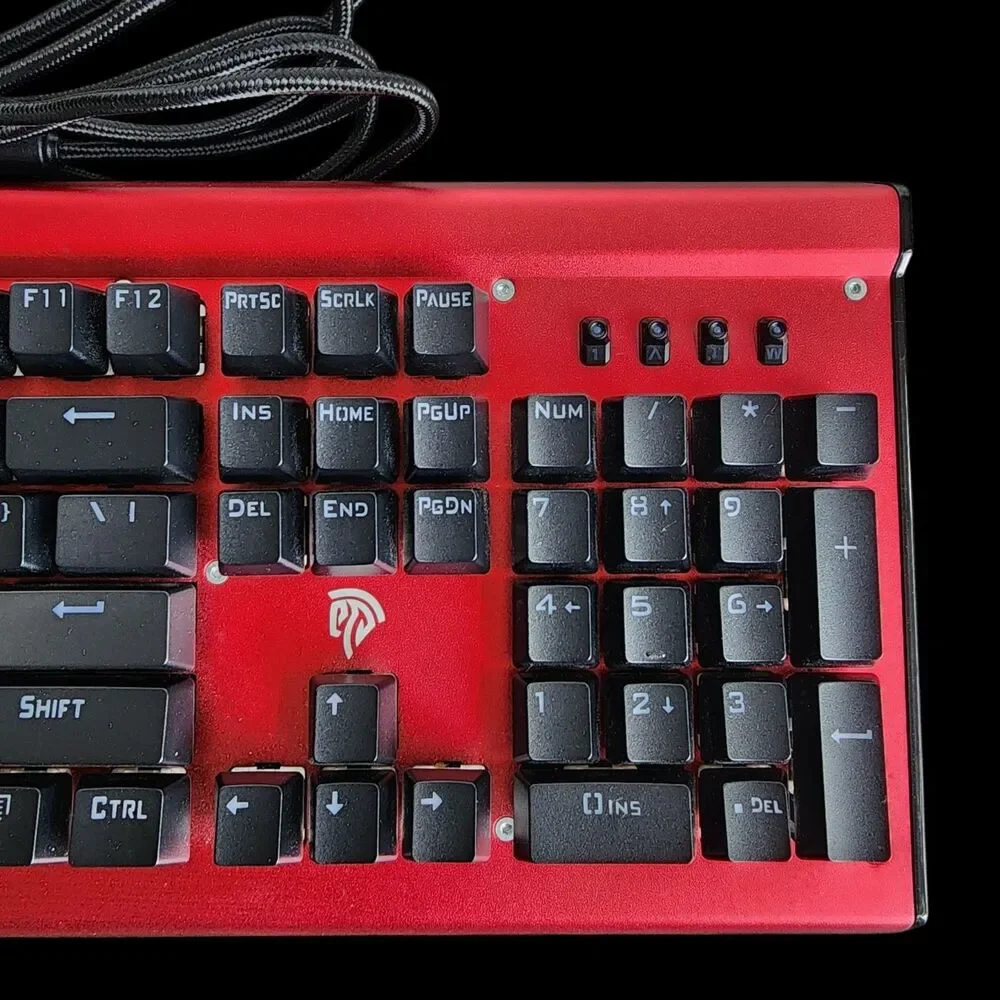 ​EasySMX SI-2029 Mechanical Gaming Keyboard RGB Backlit Red Aluminum Wired USB